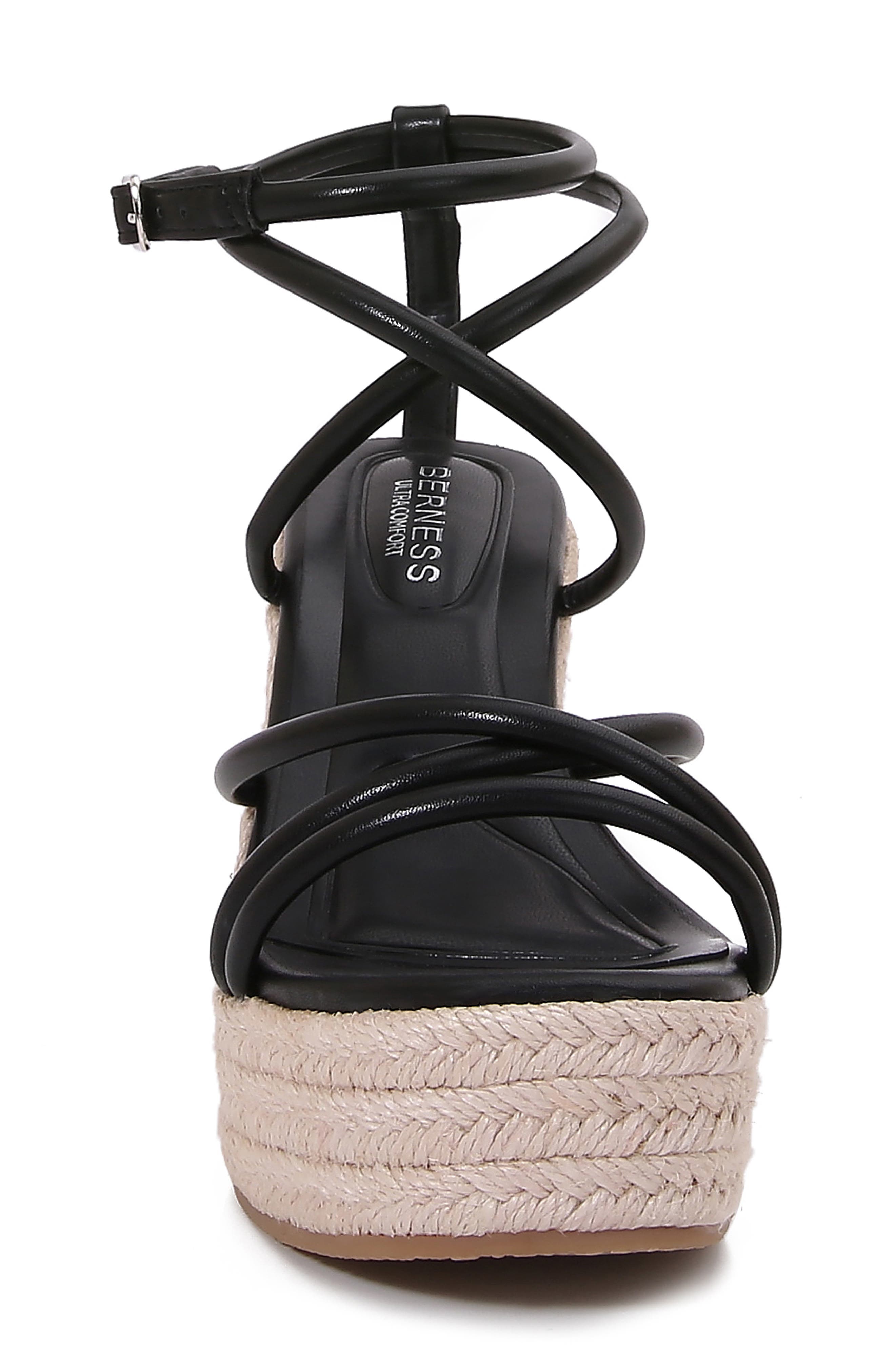 BERNESS Rhea Espadrille Wedge Sandal, Alternate, color, Black