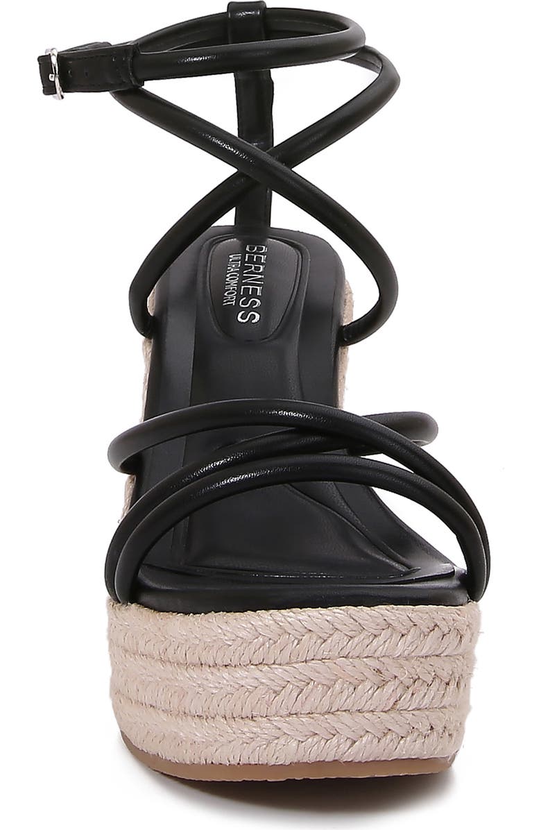 BERNESS Rhea Espadrille Wedge Sandal, Alternate, color, Black