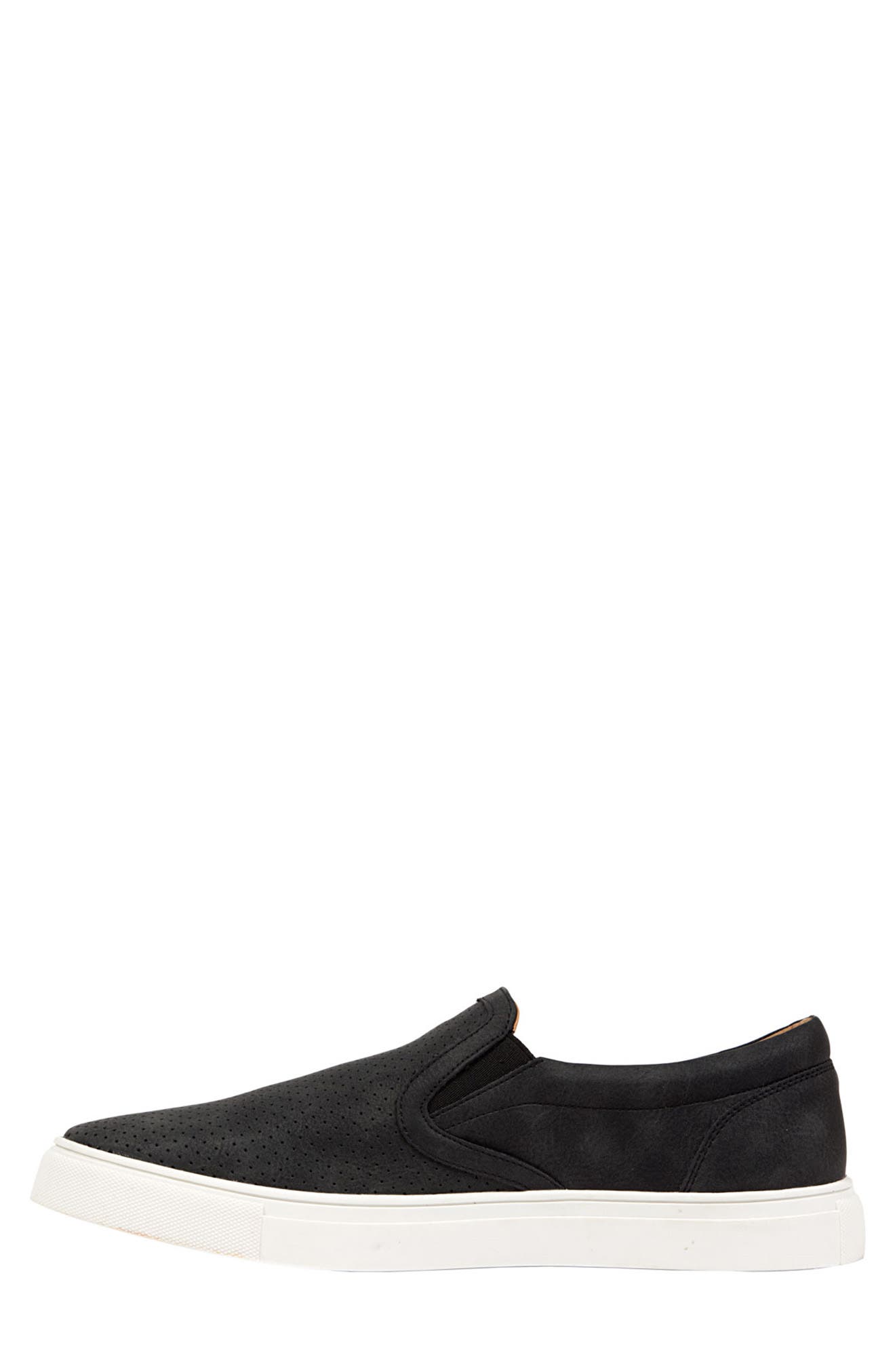 Tillard Perforated Slip-On Sneaker, Alternate, color, BLACK