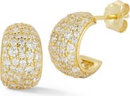GLAZE JEWELRY Pavé Cubic Zirconia Hoop Earrings
