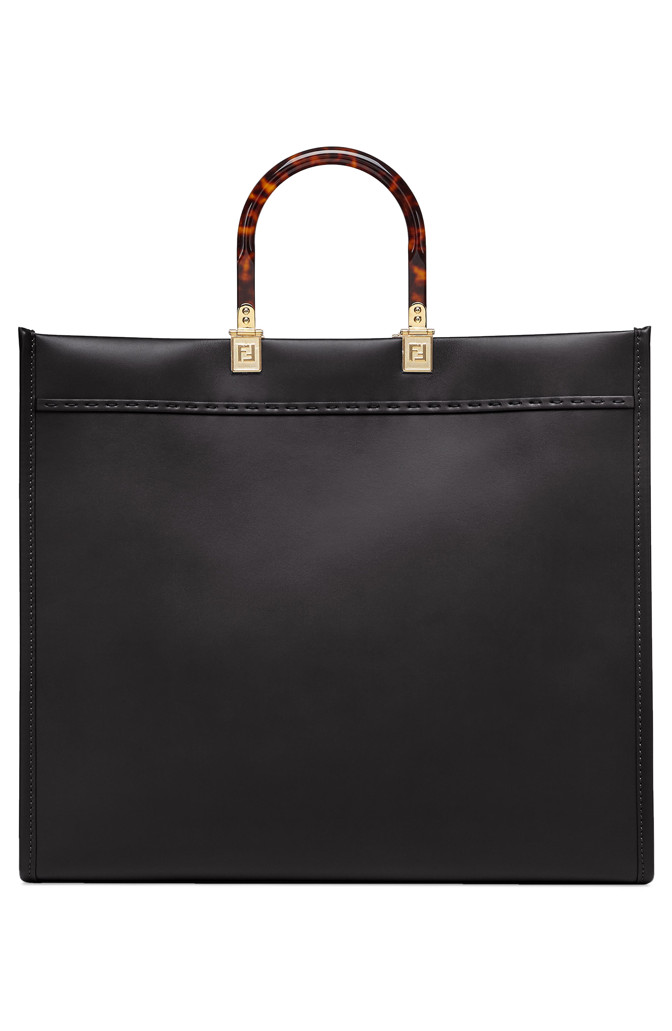 Fendi Large Sunshine Leather Shopper, Alternate, color, 