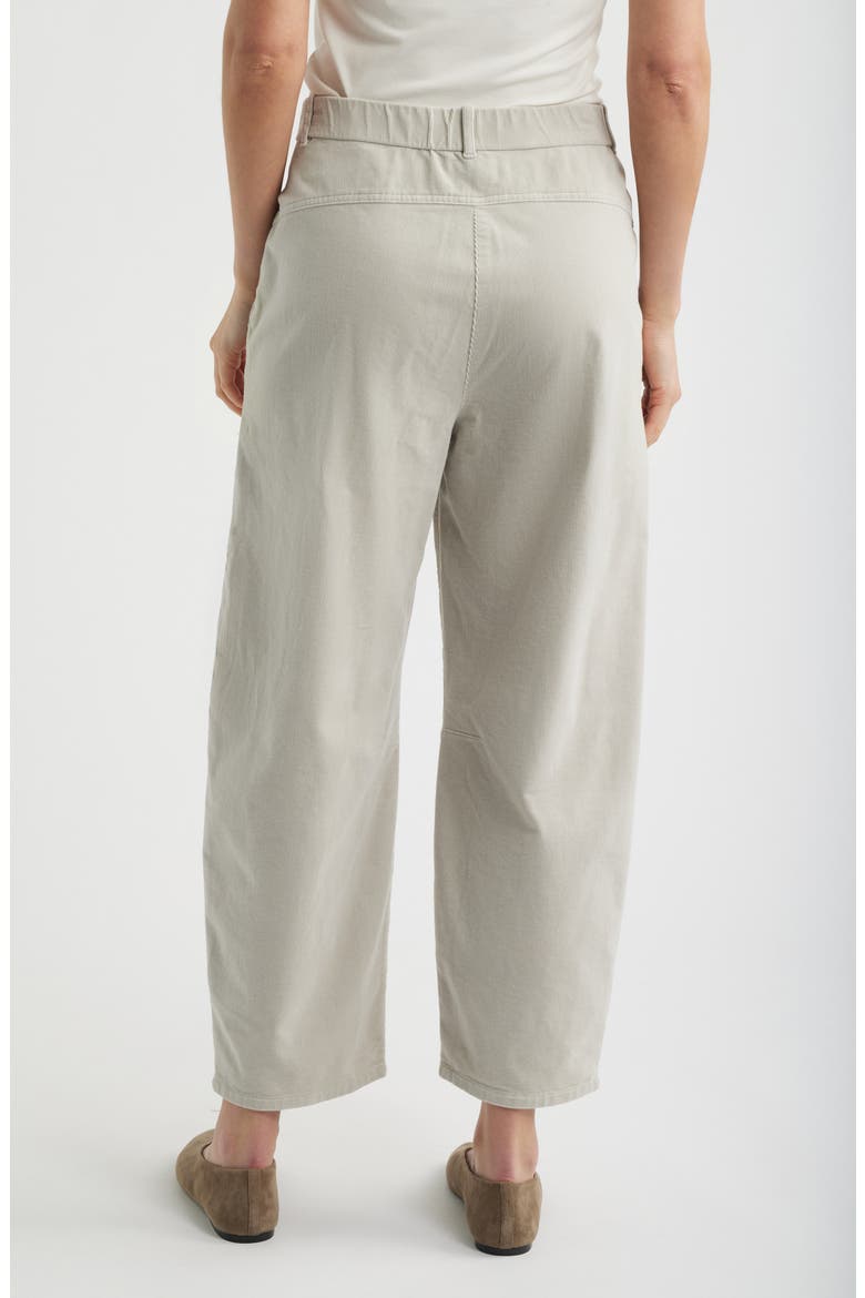 Stretch Organic Cotton Corduroy Arch Wide Leg Ankle Pants, Alternate, color, CHALK
