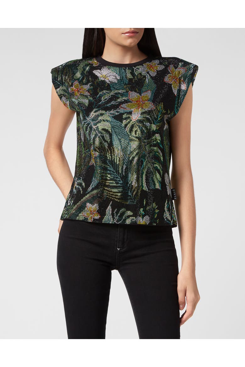 Shoulder Pad Tank Top Hawaii Women, Main, color, green