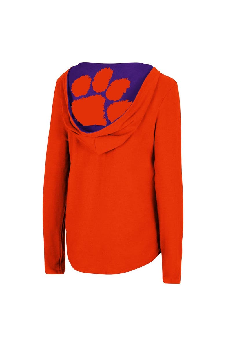 COLOSSEUM Women's Colosseum Orange Clemson Tigers Catalina Hoodie Long Sleeve T-Shirt, Alternate, color, Orange