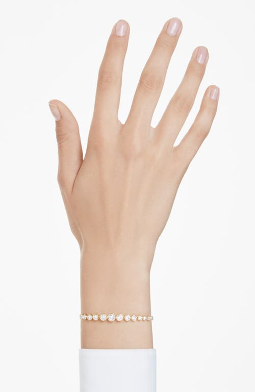 Swarovski Imber Crystal Bezel Slider Tennis Bracelet In Crystal/gold