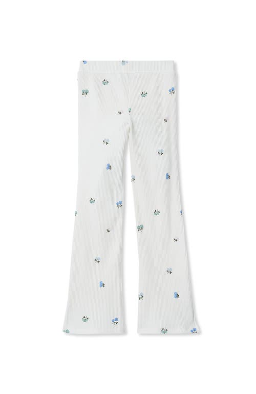 Lands' End Girls Ribbed Flare Leggings In Multi