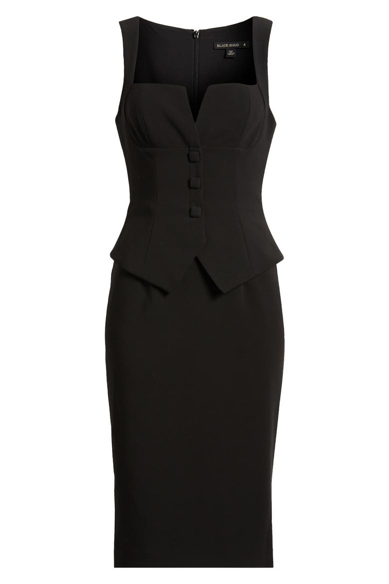 Roanna Sleeveless Sheath Dress, Alternate, color, BLACK