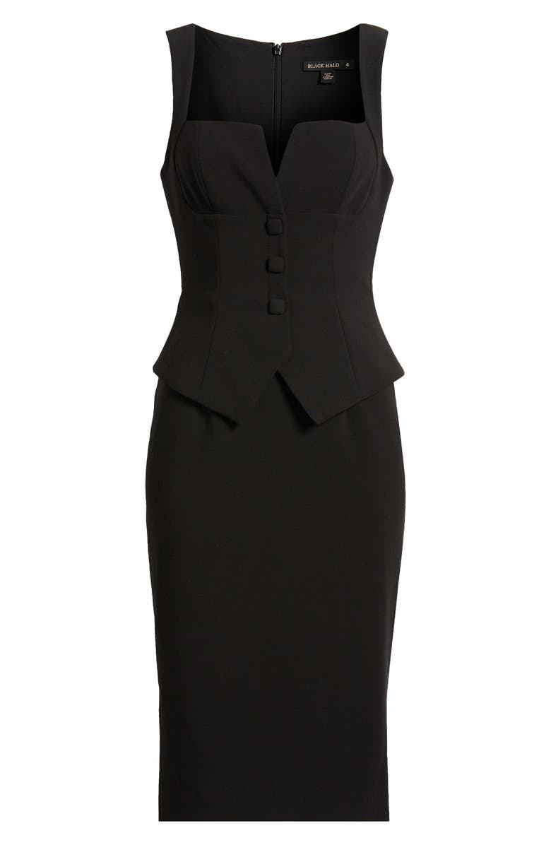 Black Halo Roanna Sleeveless Sheath Dress, Alternate, color, 