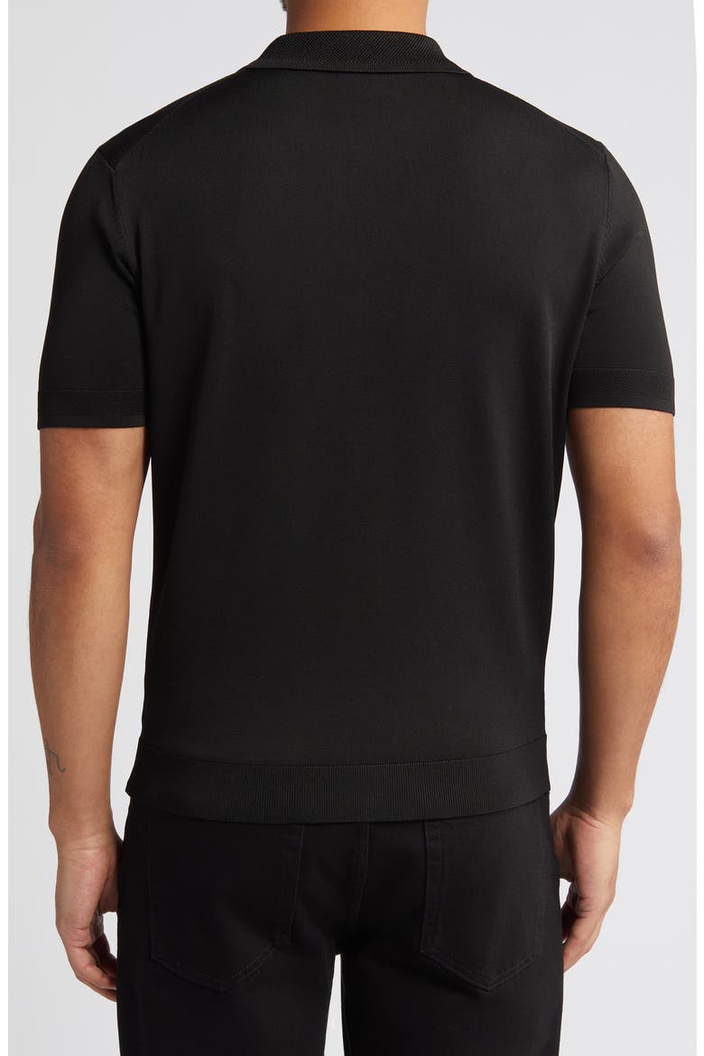 Sayfong Quarter Zip Sweater Polo, Alternate, color, BLACK
