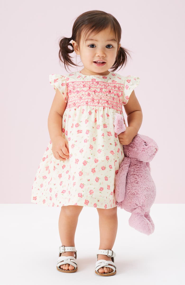 Ruby & Bloom Lily Print Smocked Dress, Alternate, color,