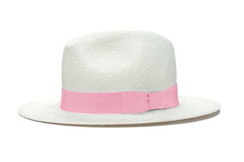 Panama pink straw hat