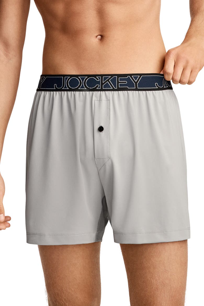 Men's Active Microfiber 4.5" Boxer, Main, color, Quartz Grey