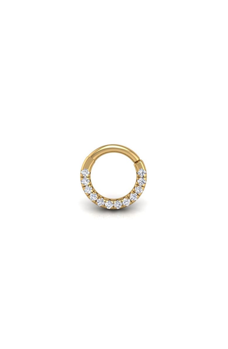 Seed2Stone Pavé-All-Day Flat Hoop, Main, color, Yellow Gold