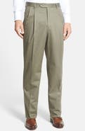 Berle Pleated Classic Fit Cotton Dress Pants