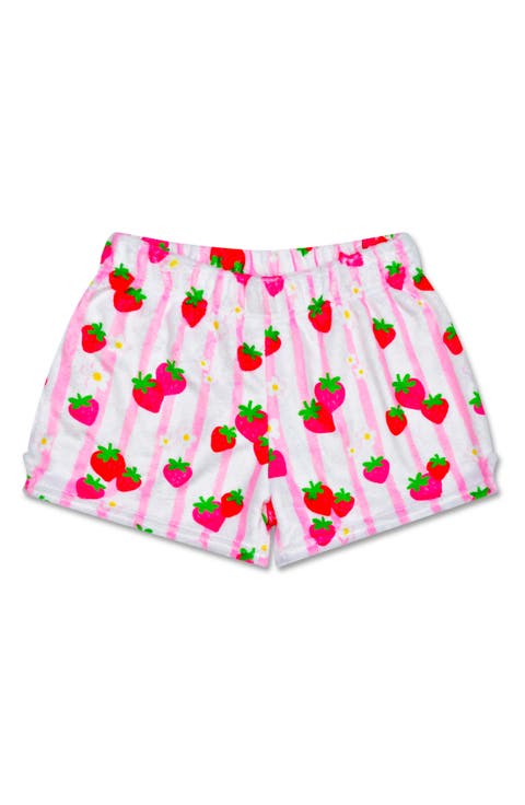 Kids' Strawberry Stripes Plush Shorts (Little Kid & Big Kid)