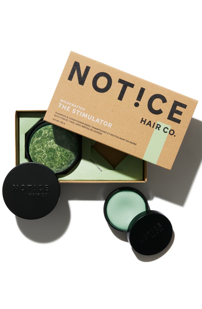 NOTICE Hair Co. Stimulator Shampoo & Conditioner Bar Travel Set, Main, color, N/A