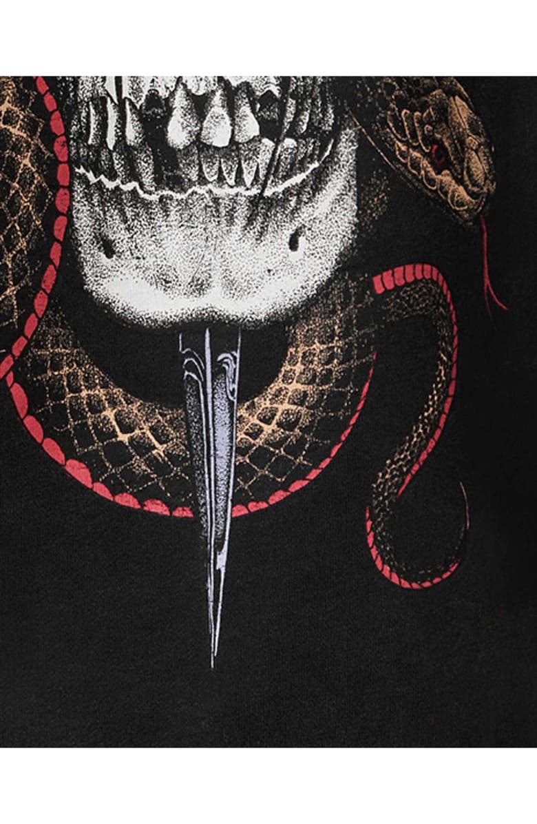 AllSaints Araknid Graphic Hoodie, Alternate, color, Washed Black