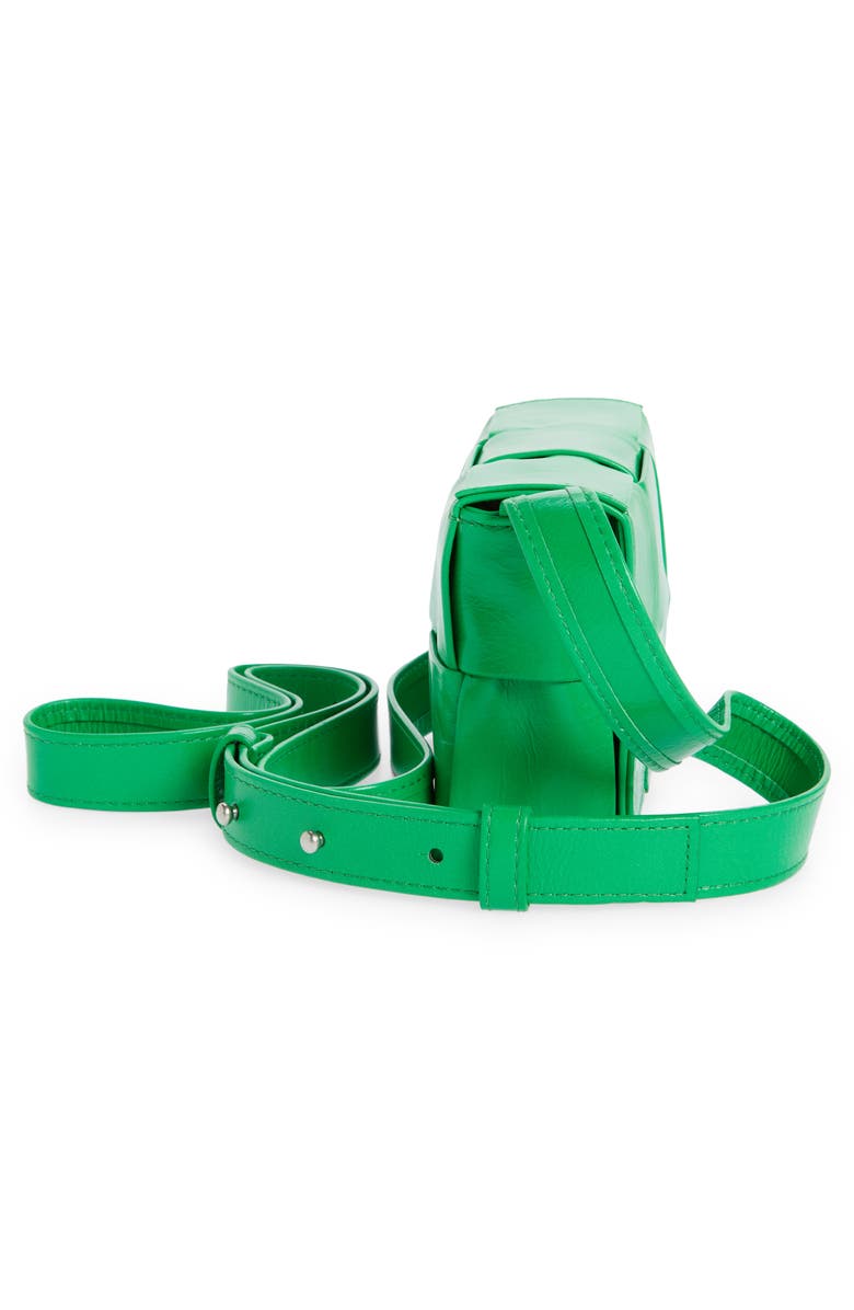 Bottega Veneta Mini Intrecciato Leather Crossbody Bag, Alternate, color, Parakeet