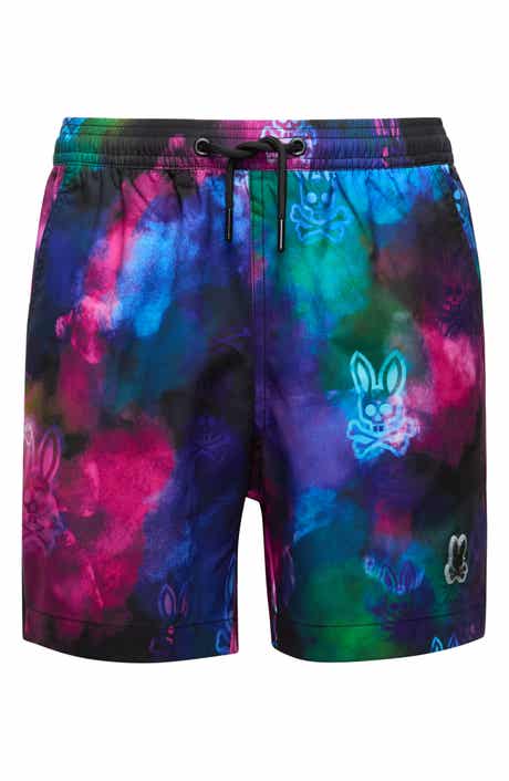 Psycho Bunny Kids' Dokos Print Swim Trunks