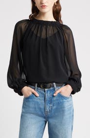 Nordstrom Flowy Chiffon Top