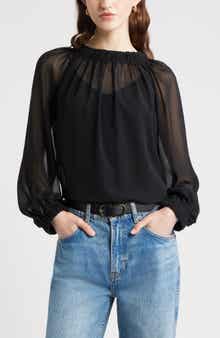 Nordstrom Flowy Chiffon Top