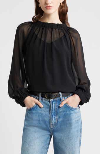 Nordstrom Flowy Chiffon Top