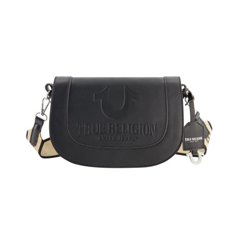 Debossed Logo Flap Shoulder Bag