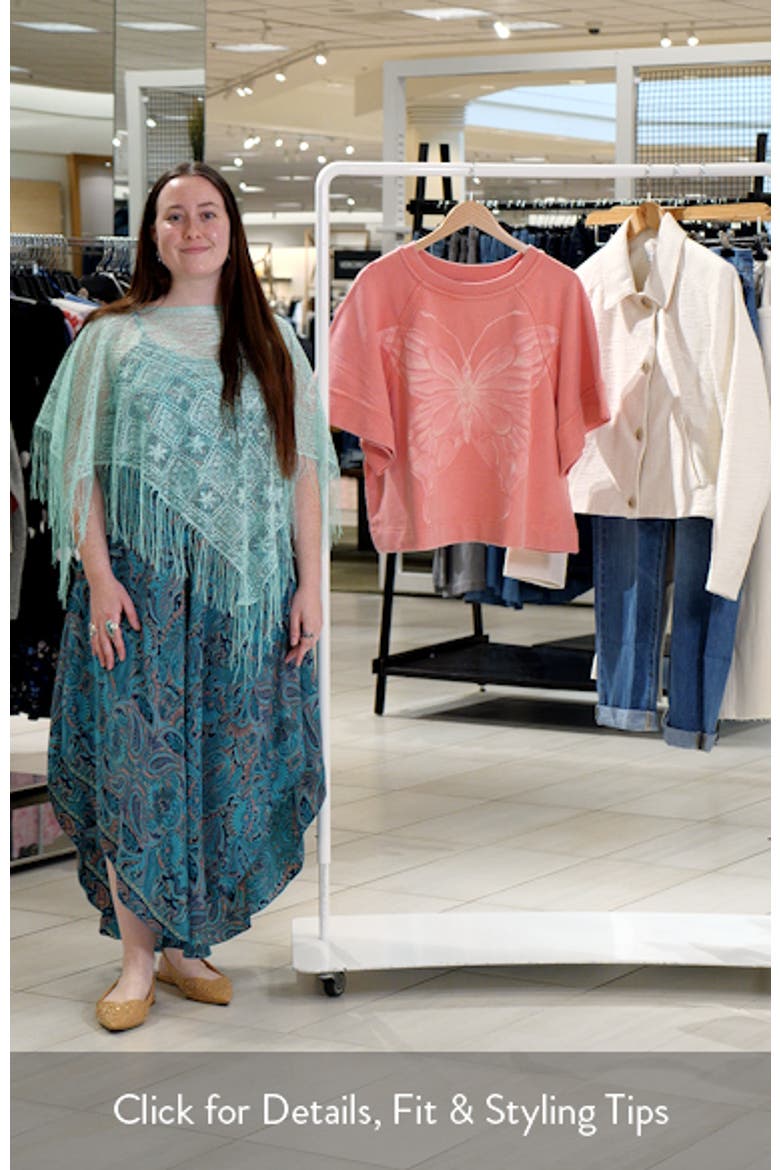 Dahlia Butterfly Graphic Print Top video
