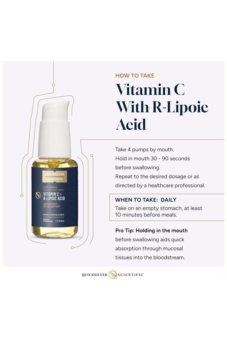 Liposomal Vitamin C and R Lipoic Acid Liquid Supplement, Alternate, color, None