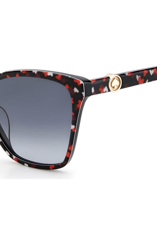 Kate Spade New York Amiyah 56mm Gradient Cat Eye Sunglasses In Blue