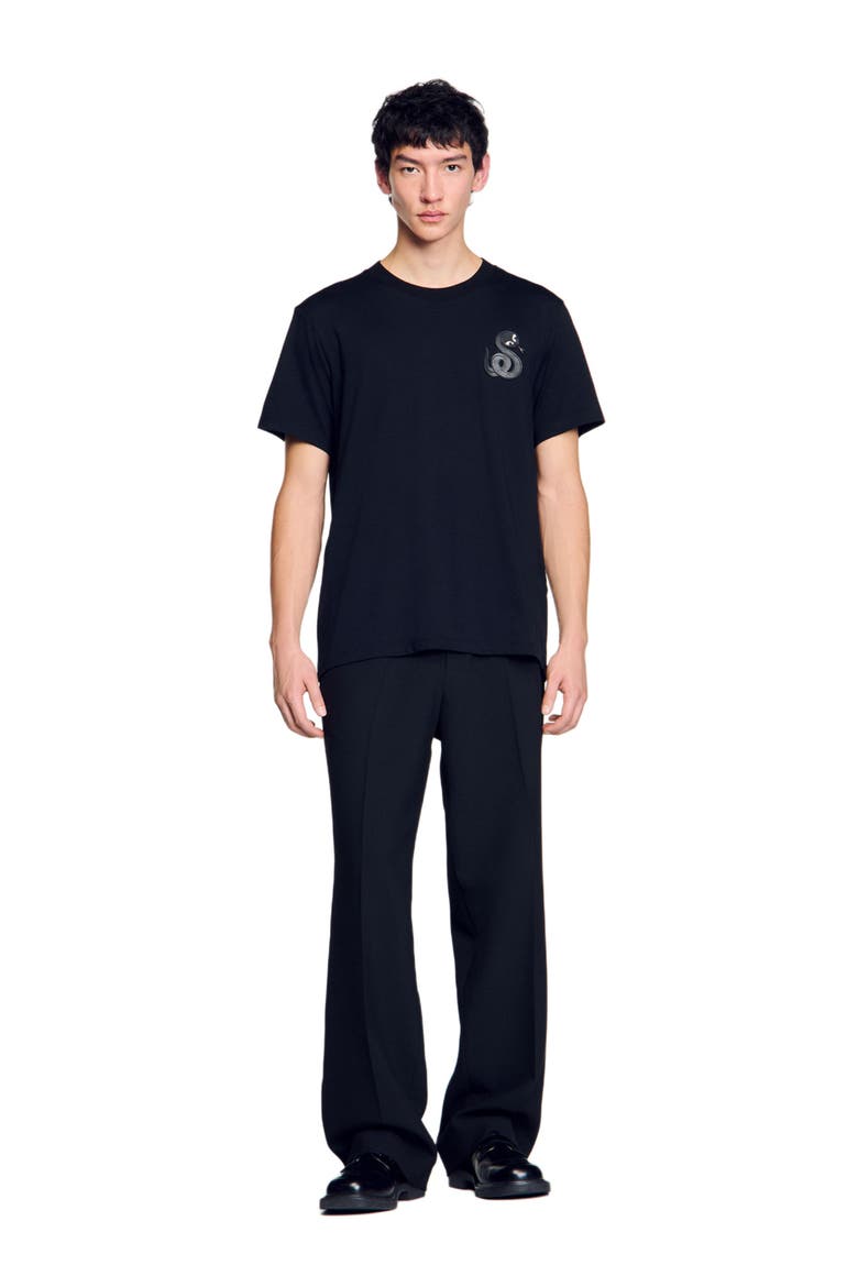 T-shirt with Square Cross patch, Alternate, color, Black