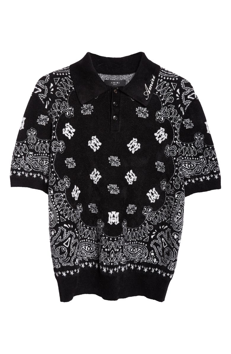 AMIRI Bandana Short Sleeve Polo, Alternate, color, 
