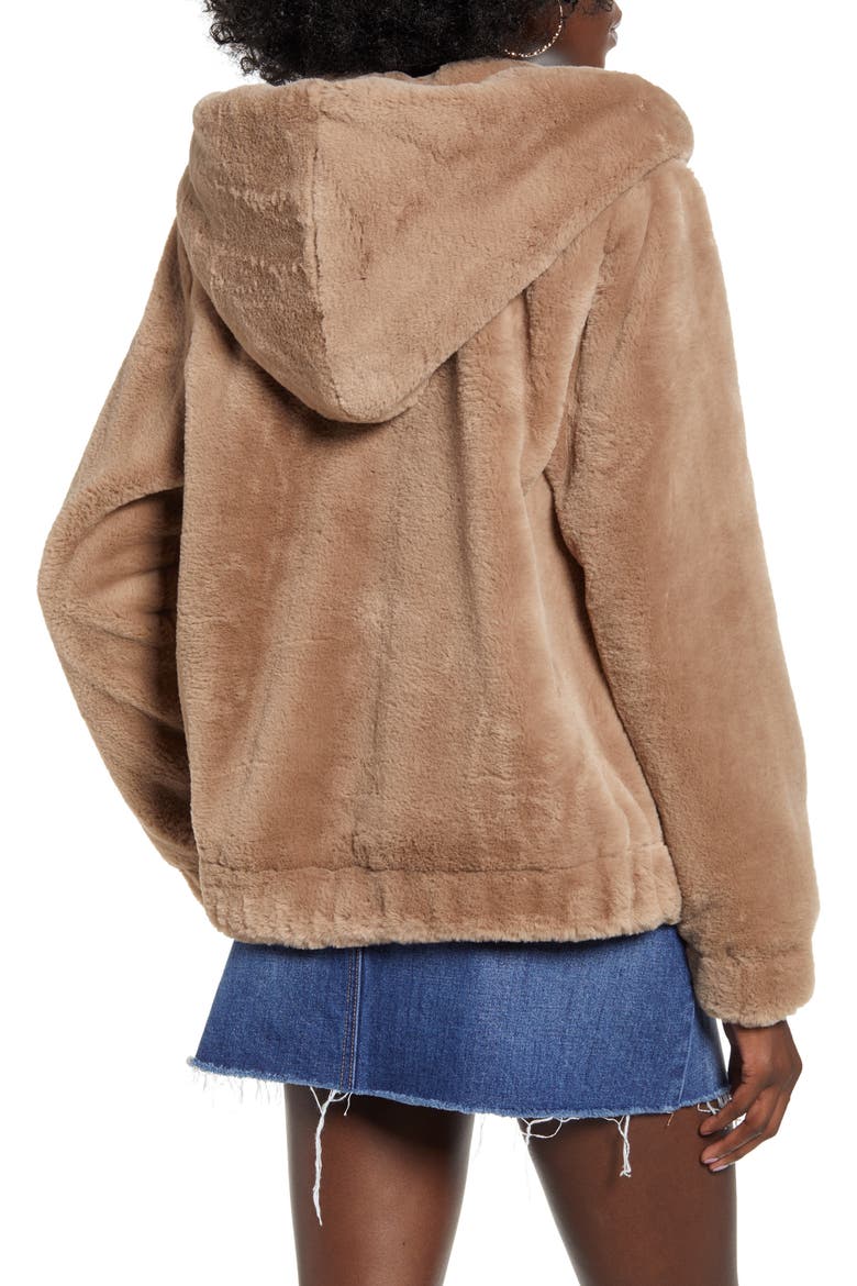 Siren Teddy Faux Fur Coat, Alternate, color, SAND STONER