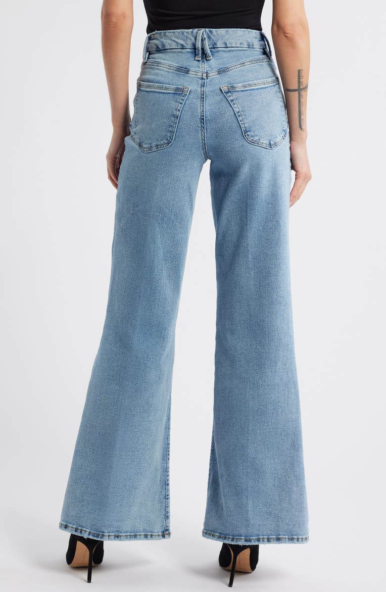 Good American Good Waist High Waist Palazzo Jeans, Alternate, color, Indigo746