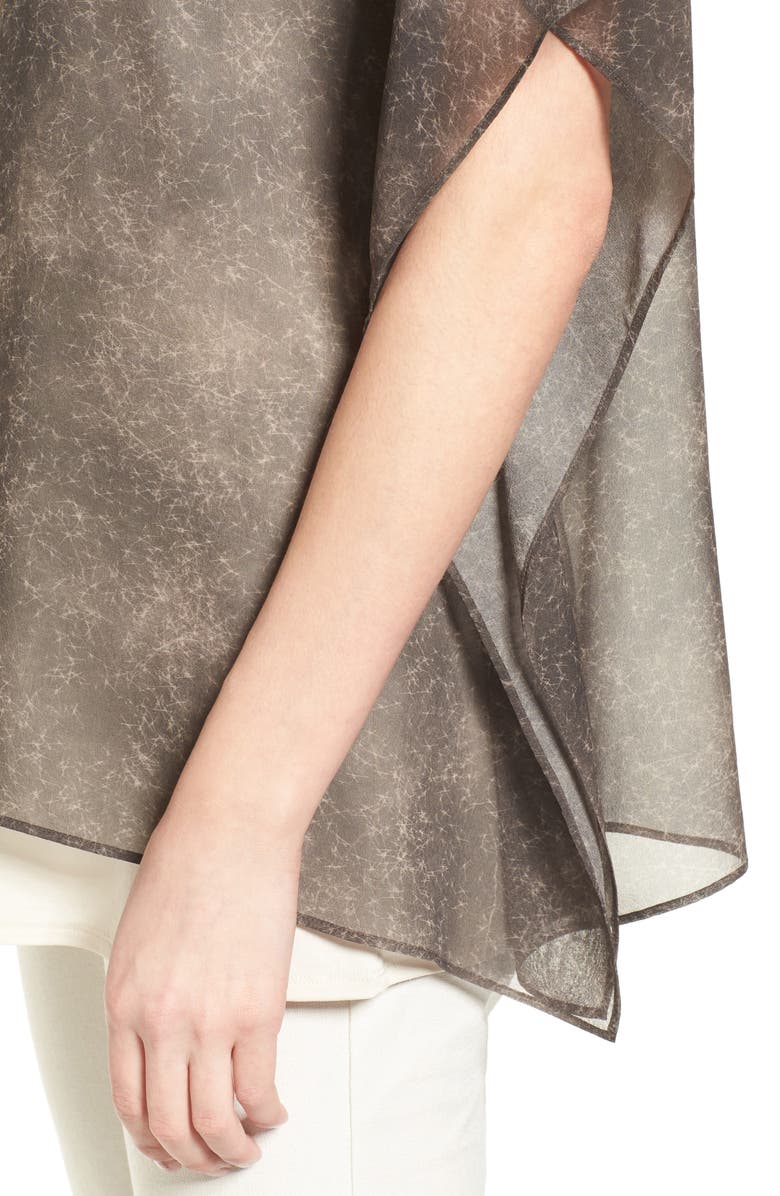 Eileen Fisher Print Silk Top, Alternate, color, 