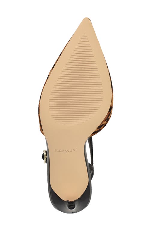 Nine West Fiesta Genuine Calf Hair Pointed Toe Pump In Animal Print