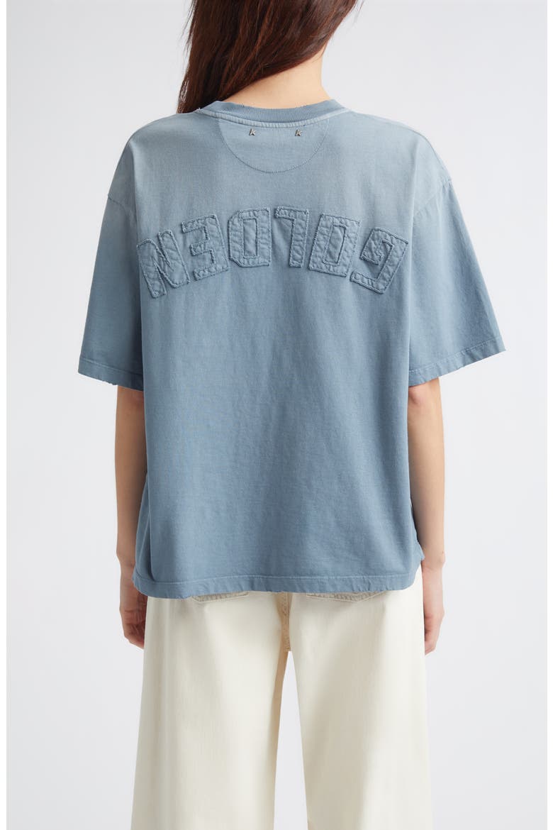 Distressed & Faded Boxy Cotton T-Shirt, Alternate, color, WINDWARD BLUE