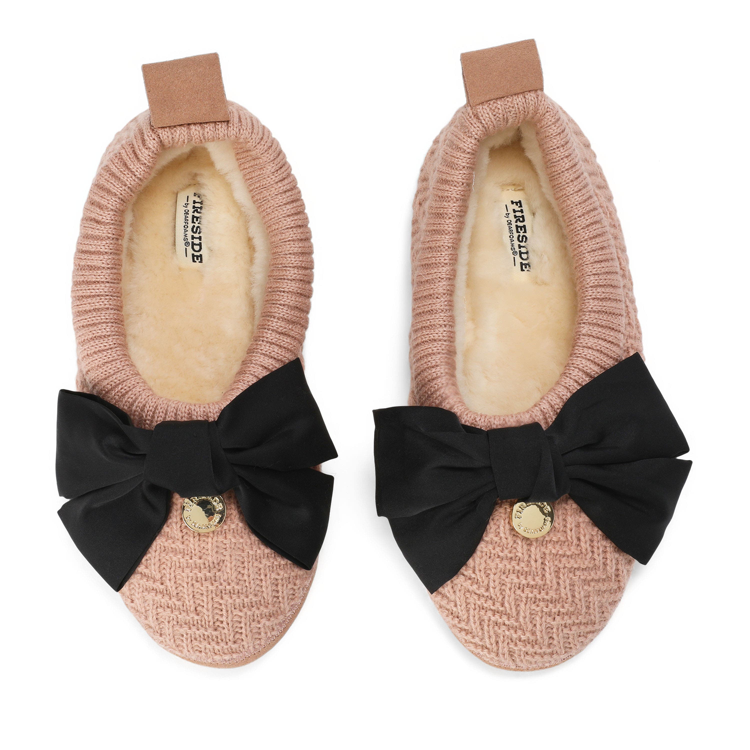 Fireside Bestie Ballet Slippers, Alternate, color, Peach