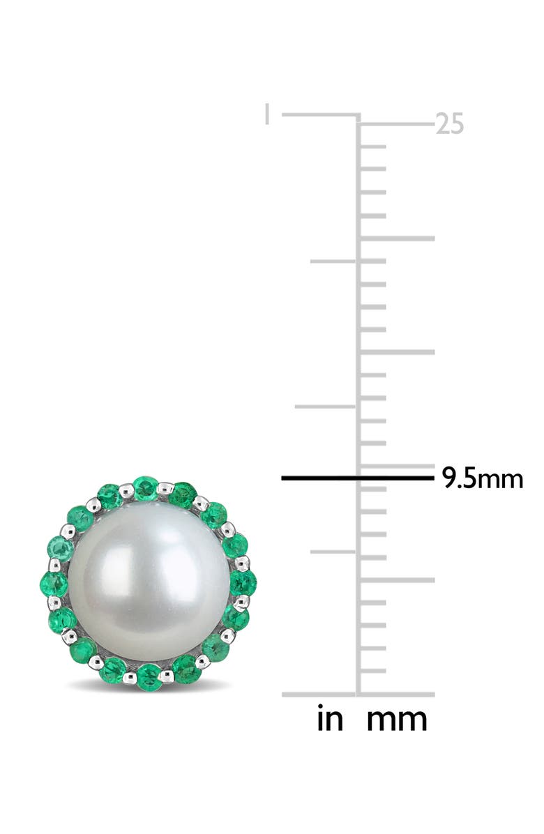 DELMAR 7-7.5mm Cultured Freshwater Pearl Stud Earrings, Alternate, color, Green