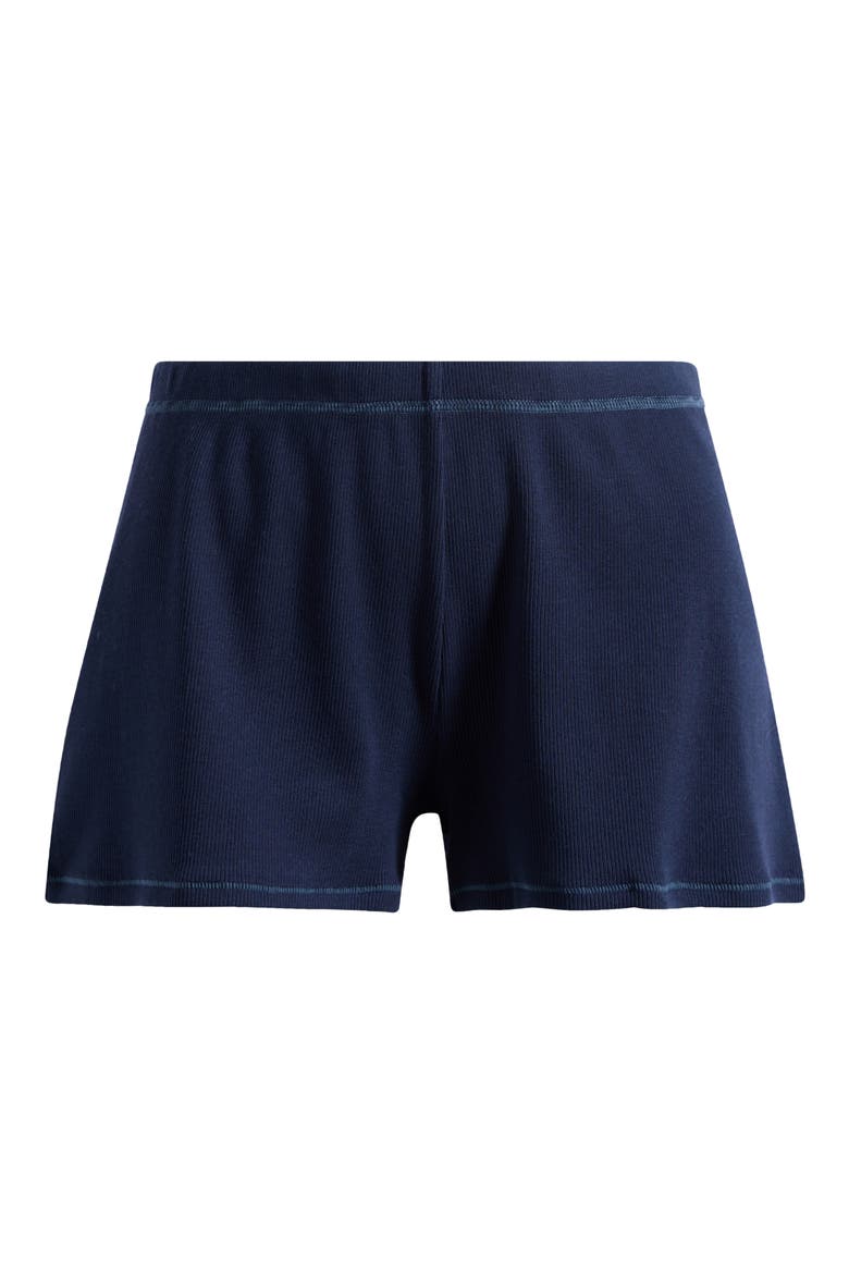 Stretch Cotton Rib Loose Shorts, Main, color, Z/DNUNAVY