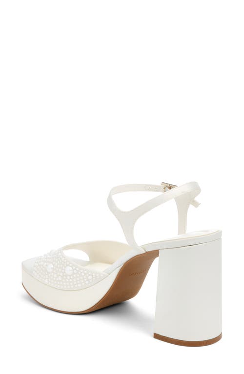 Open Edit Whitney Block Heel Sandal In White Pearl