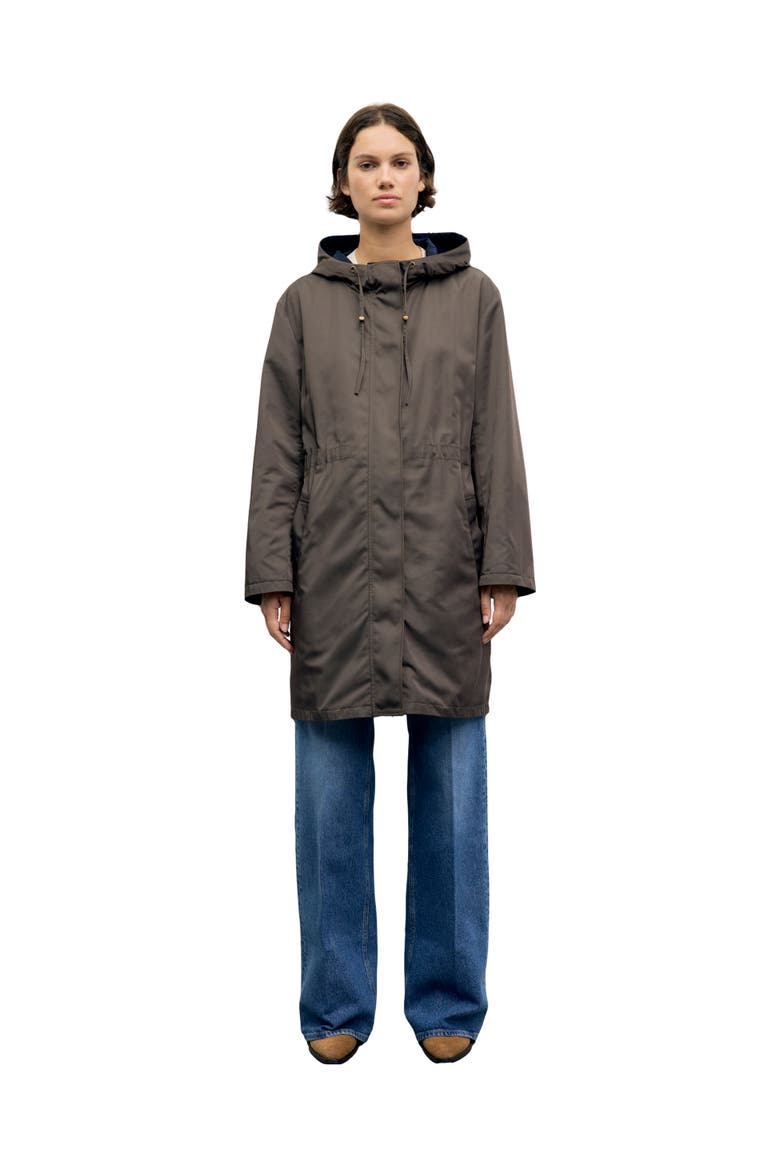 Velia Reversible Parka Coat, Main, color, Brown