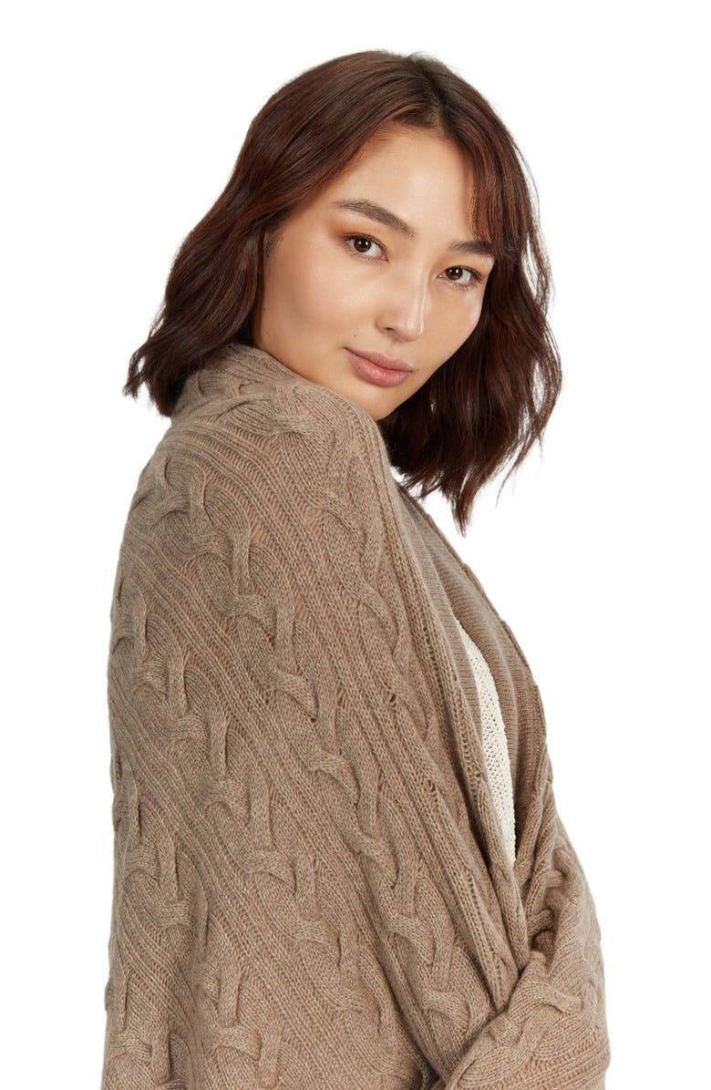GOBI Mongolian Cashmere Cable Knit Blanket, Alternate, color,