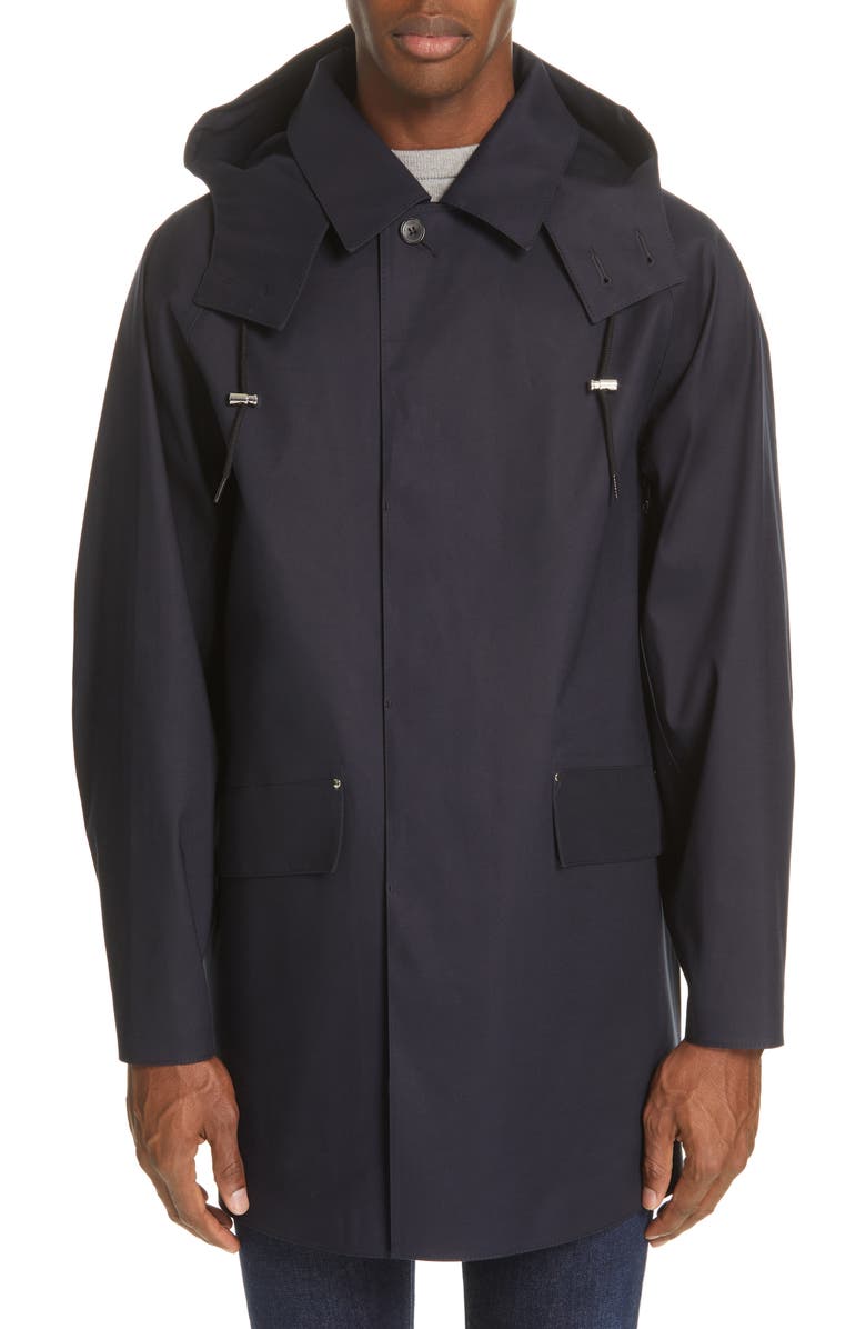 Mackintosh Waterproof Bonded Cotton Raincoat With Removable Hood, Alternate, color, 