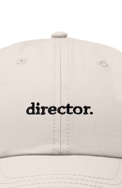 Dalix Director Embroidered Low Crown Cap In Beige
