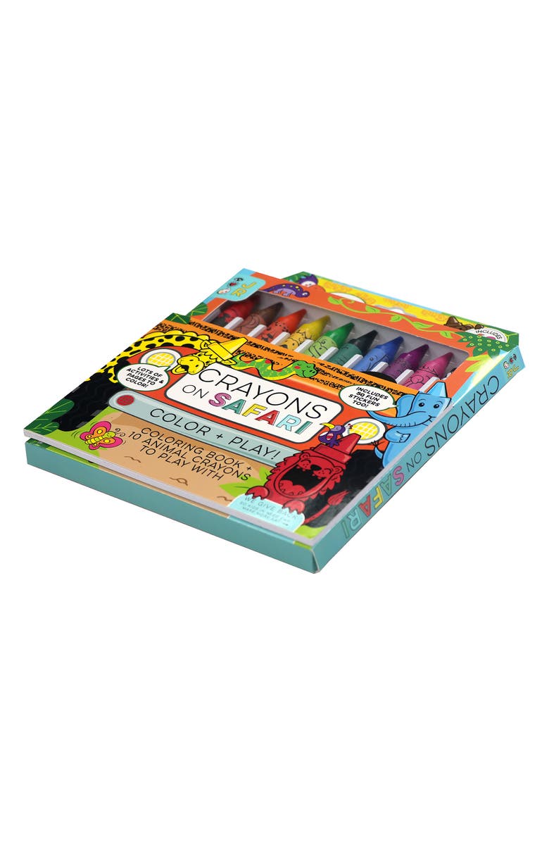 BRIGHT STRIPES Crayons on Safari Activity Playset, Alternate, color, Multi