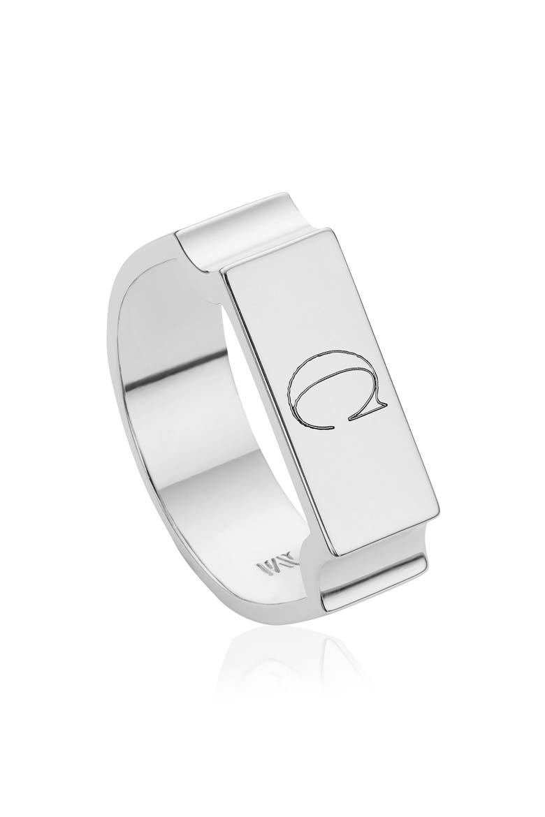 Wide Signature Ring, Alternate, color, SILVER