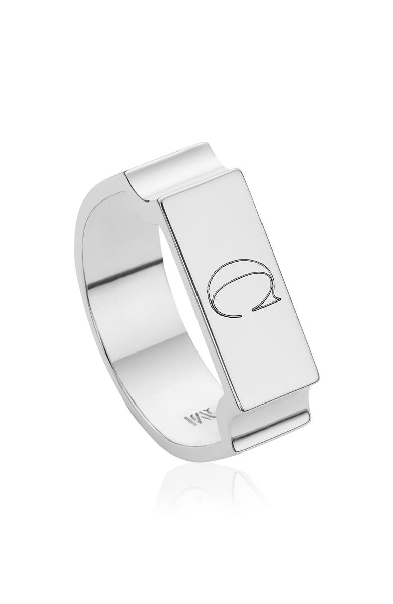 Monica Vinader Wide Signature Ring, Alternate, color, Silver
