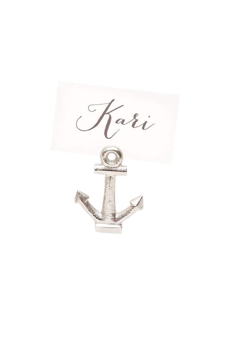 Anchor Place Card Holder, Main, color, Silver