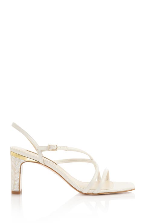 Giselle Ankle Strap Pearl Heel Sandal